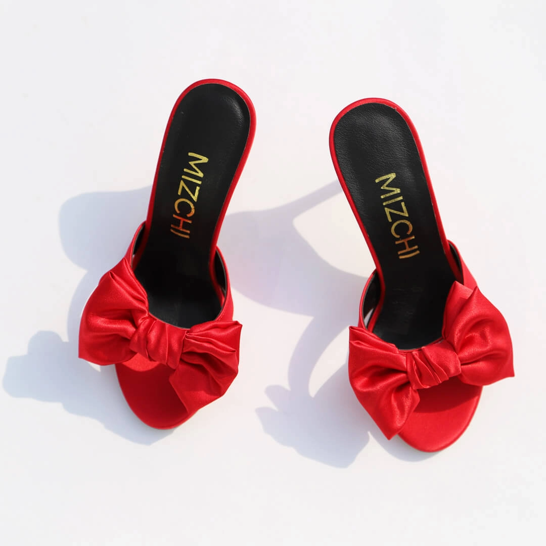 CANDRA - satin big bow mule