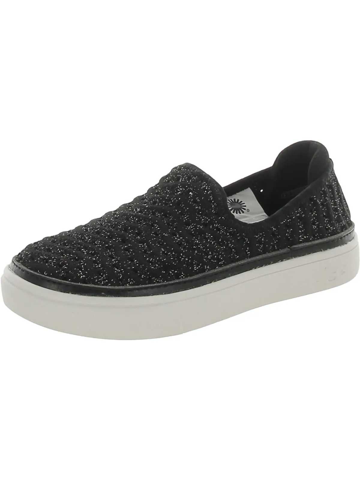 Caplan Girls Metallic Perforated Slip-On Sneakers