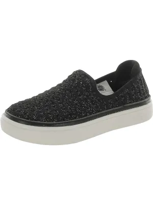Caplan Girls Metallic Perforated Slip-On Sneakers
