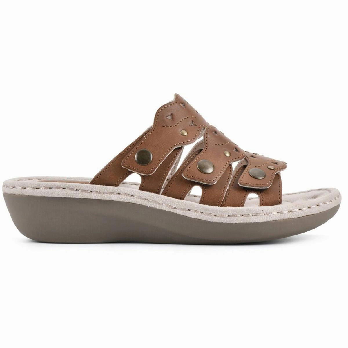 Caring  Womens Slip On Casual Slide Sandals