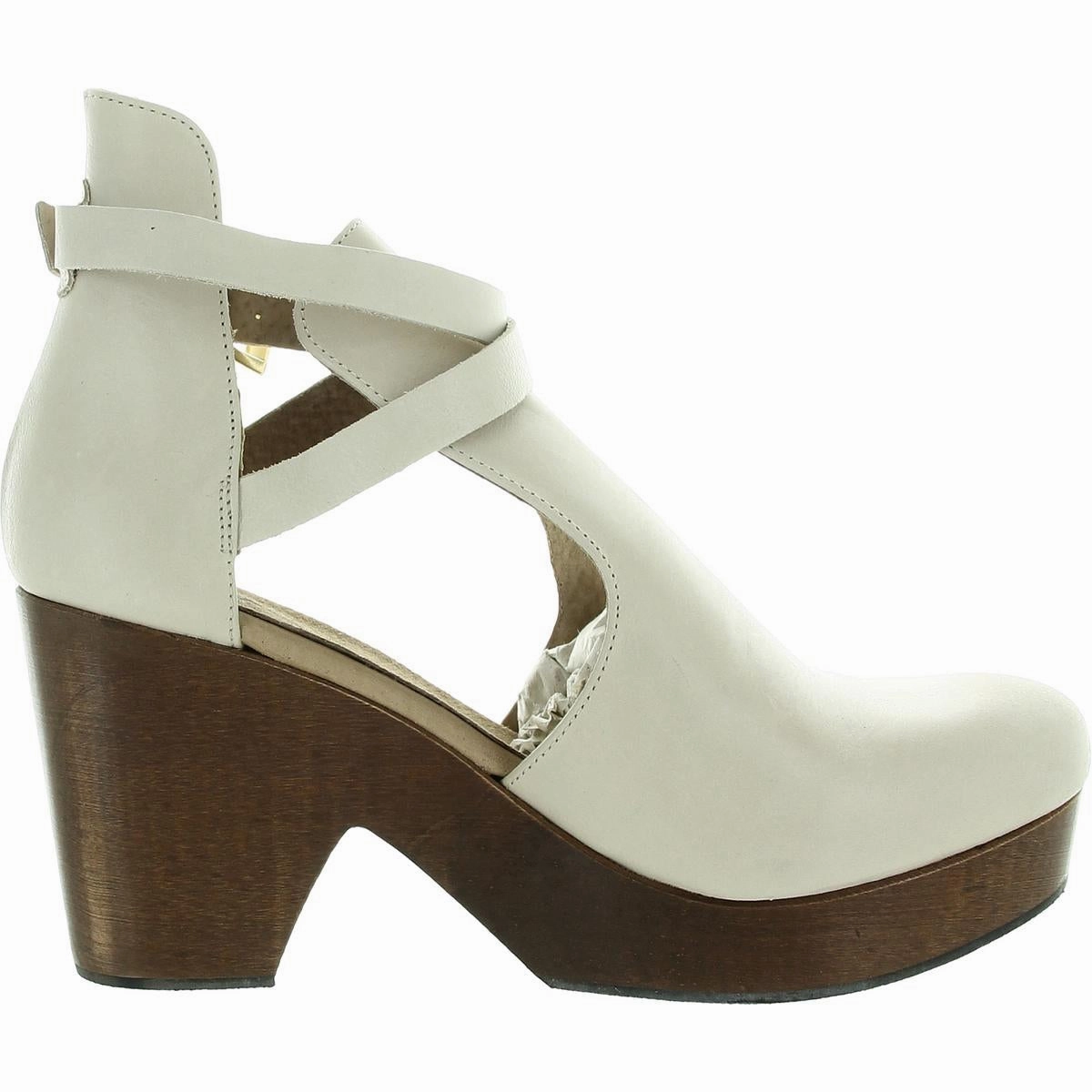 CEDAR CLOG Womens Buckle Leather Platform Sandals