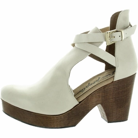 CEDAR CLOG Womens Buckle Leather Platform Sandals