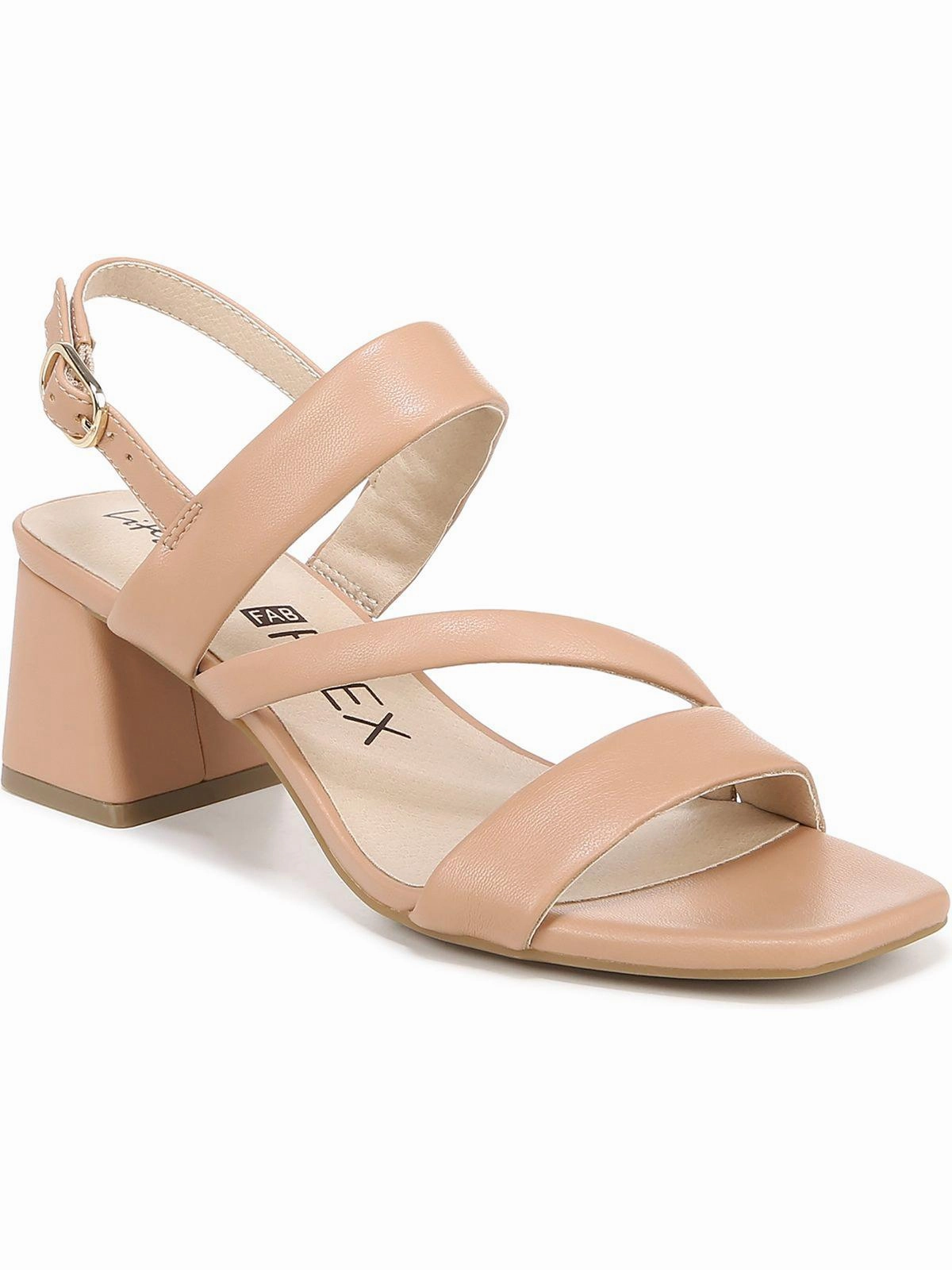 Celia Womens Faux Leather Strappy Heels