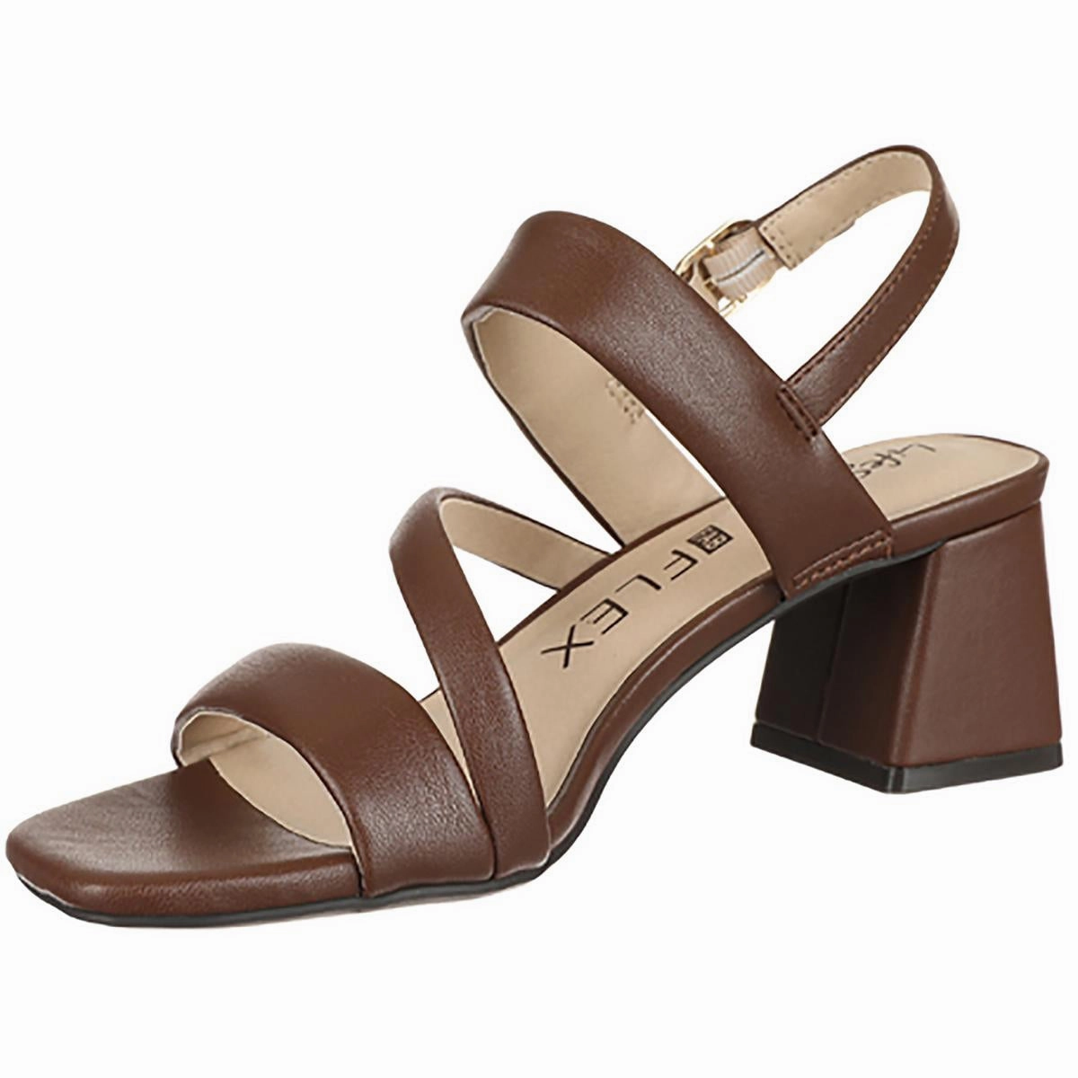 Celia Womens Faux Leather Strappy Heels