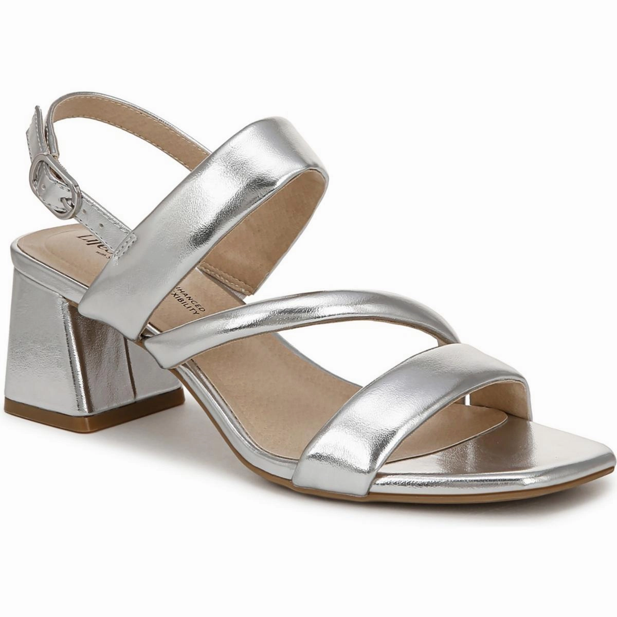 Celia Womens Faux Leather Strappy Heels
