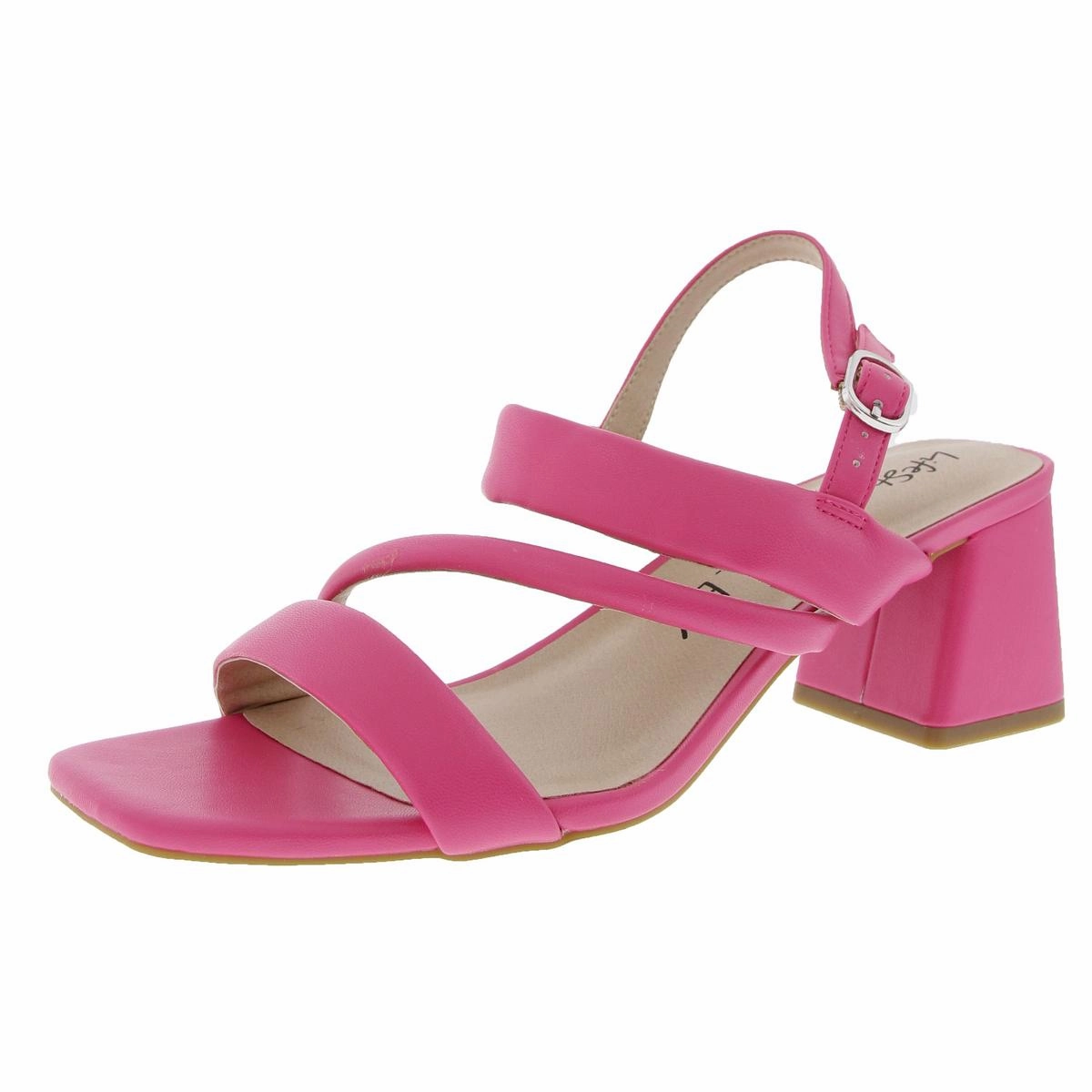 Celia Womens Faux Leather Strappy Heels