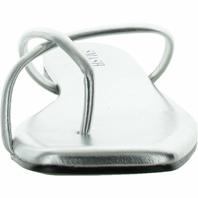 Celine Womens Faux Leahter Criss-Cross Thong Sandals