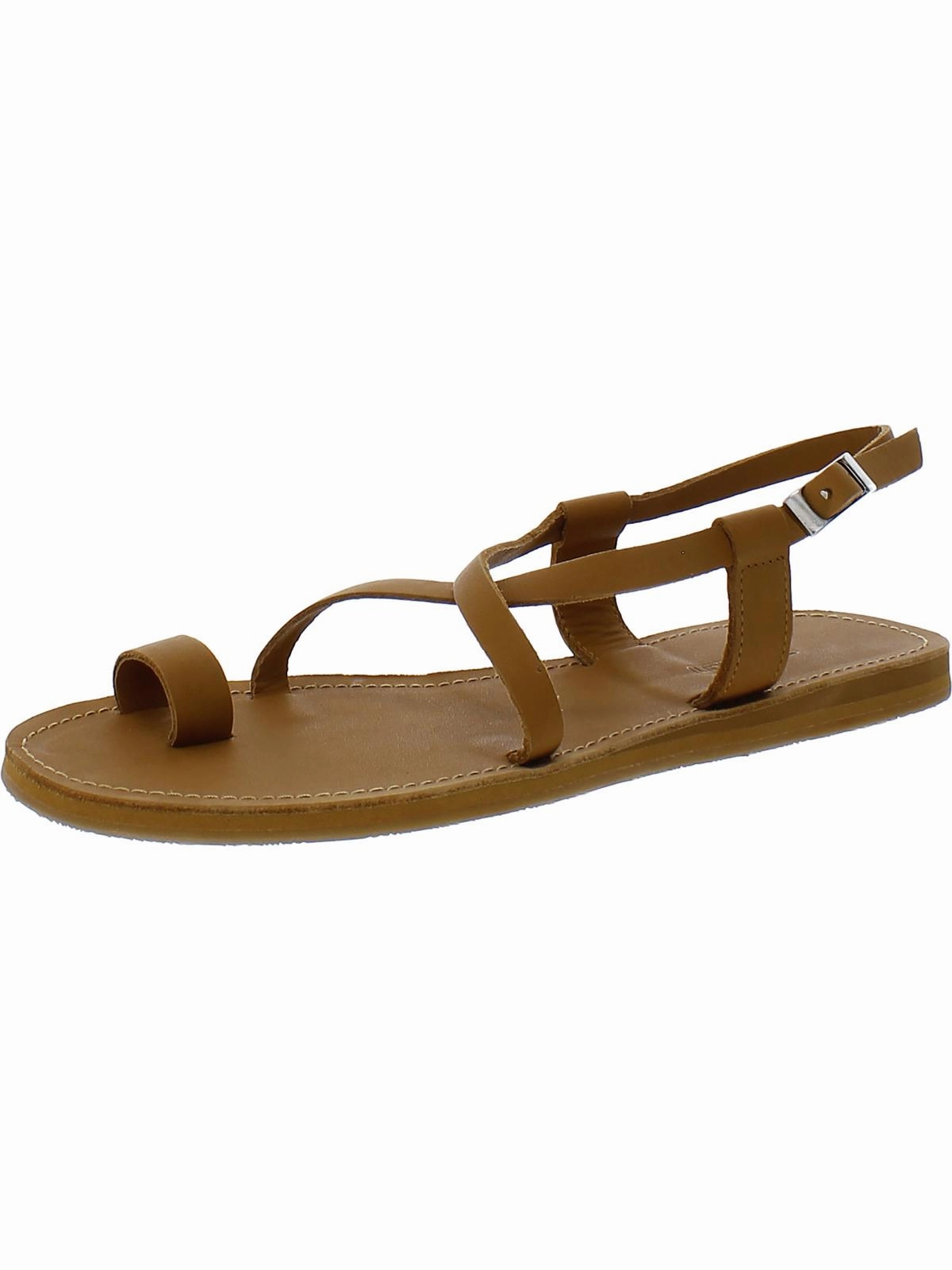 Chantik Womens Leather Toe Loop Slingback Sandals