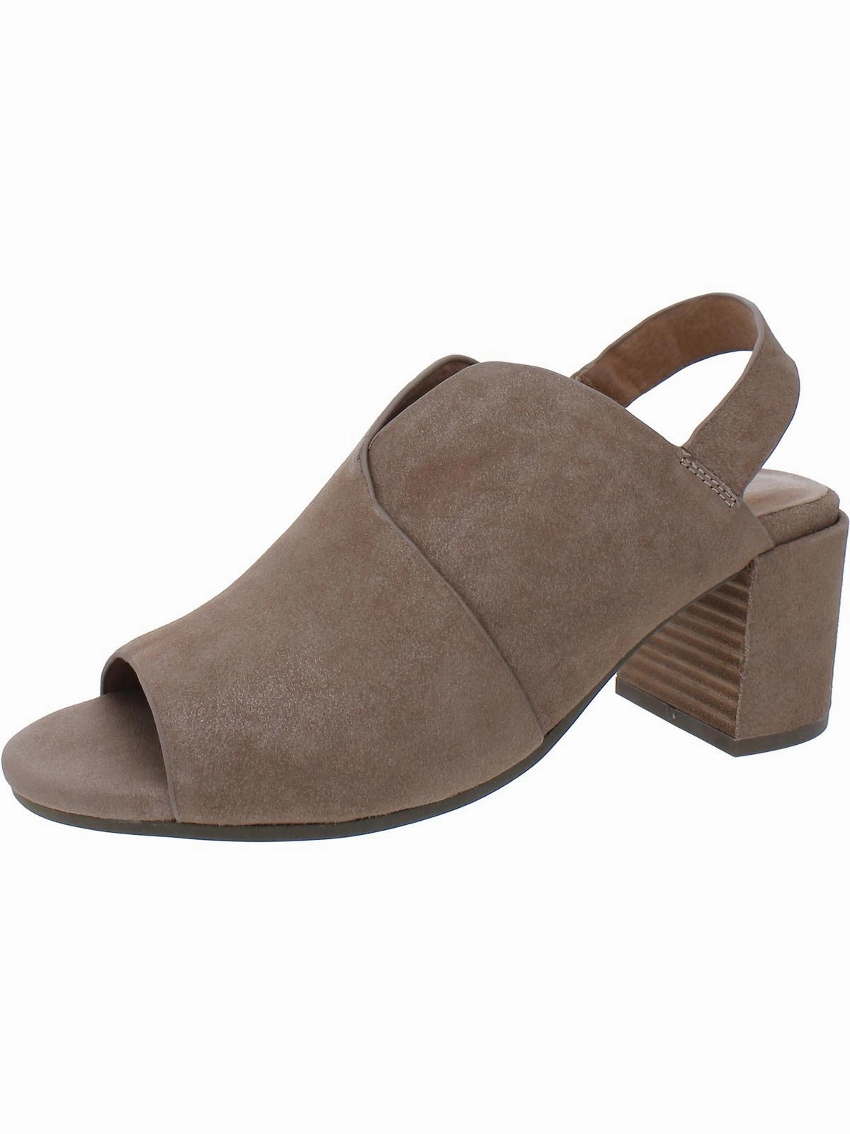 Charlene Hooded Womens Leather Peep Toe Heel Sandals
