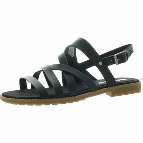 CHICAGO RIVERSIDE Womens Buckle Leather Strappy Sandals