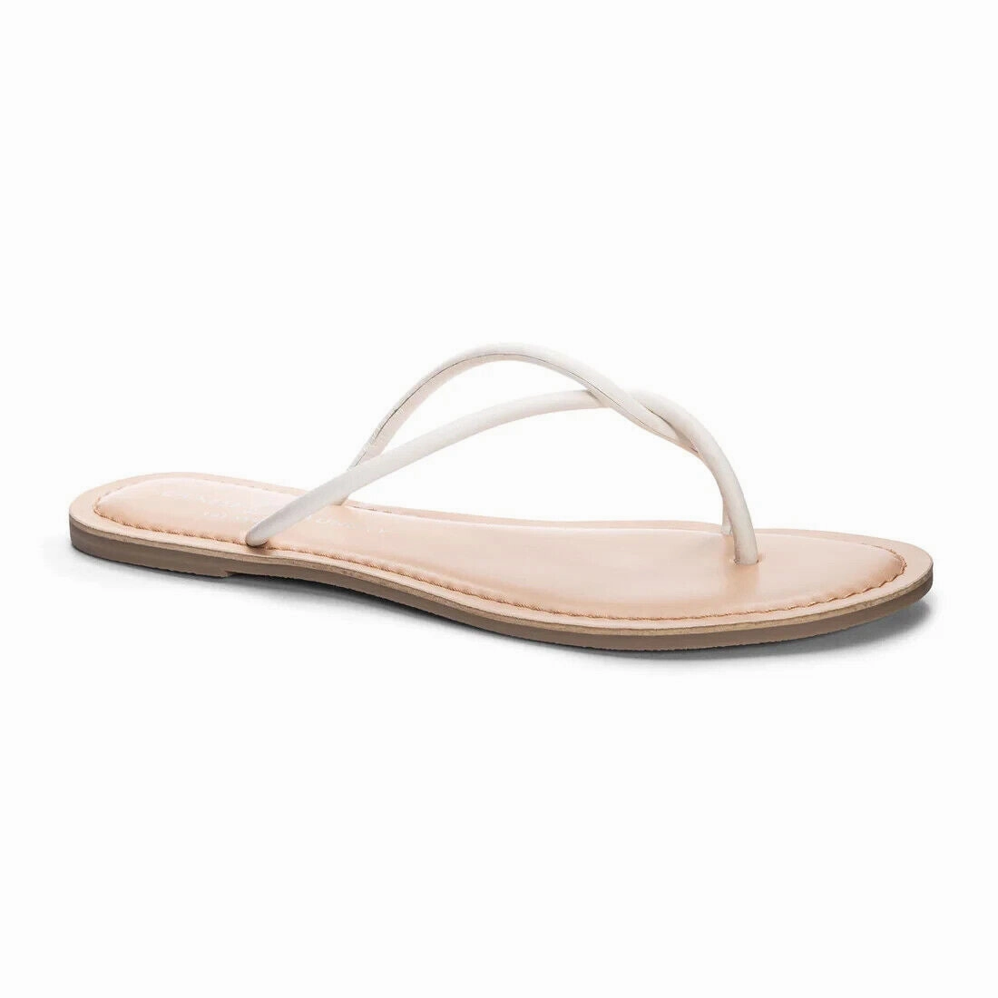 Chinese Laundry Camisha Sandal Women's US 8.5 White Toe Post Casual Flats KHD443