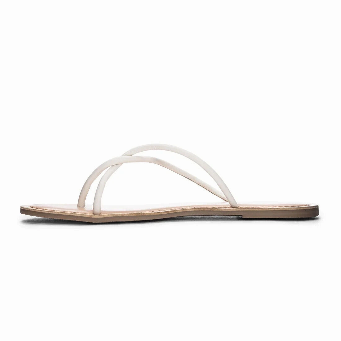 Chinese Laundry Camisha Sandal Women's US 8.5 White Toe Post Casual Flats KHD443