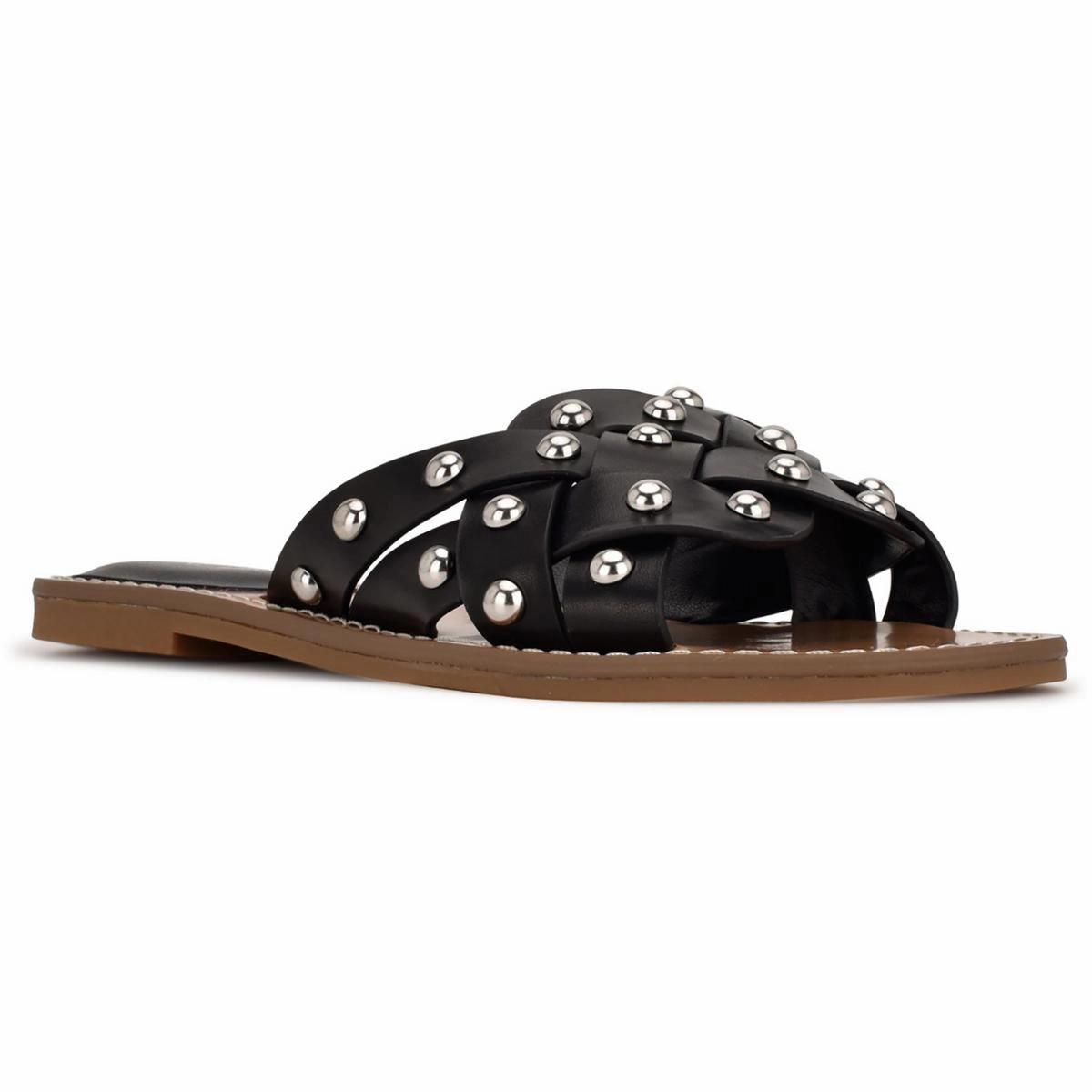Cia  Womens Slip On Open Toe Slide Sandals
