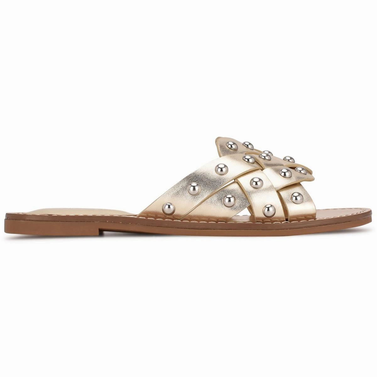 Cia  Womens Slip On Open Toe Slide Sandals