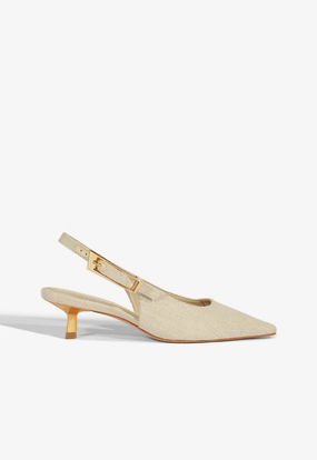 Ciara Mid Stiletto Beige Pump