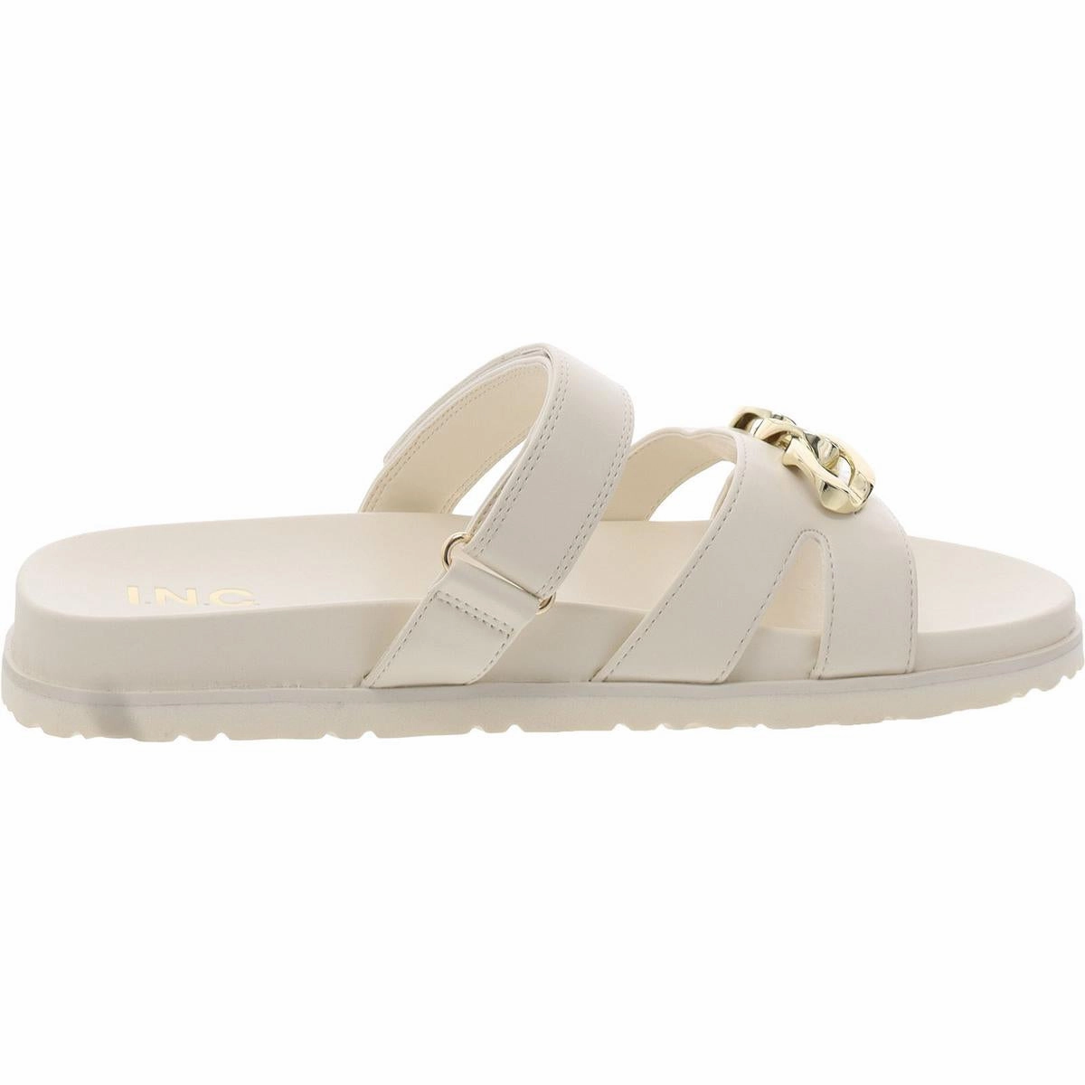 Clarine Womens Embellished Slip On Slide Sandals