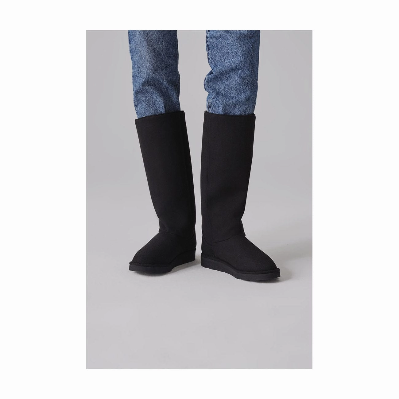 Classic Unisex Vegan Faux Fur Lined Long Boots | Multiple Colours