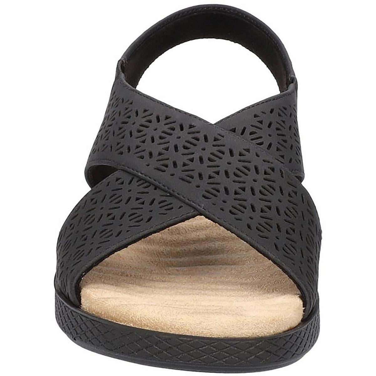 Claudia  Womens Slip On Open Toe Slingback Sandals