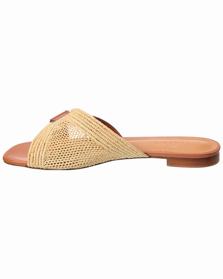Clergerie P/Ida Straw & Leather Sandal