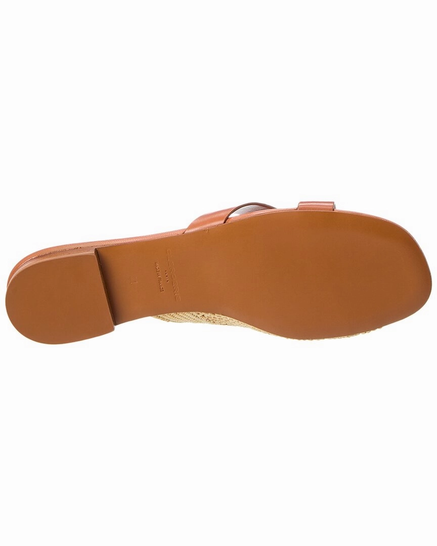 Clergerie P/Ida Straw & Leather Sandal
