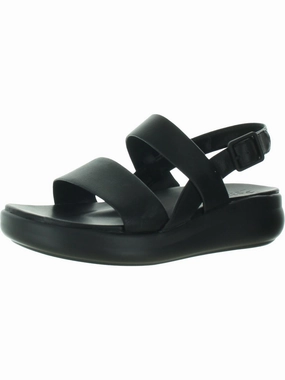 Coast Womens Faux Leather Ankle Strap Slingback Sandals