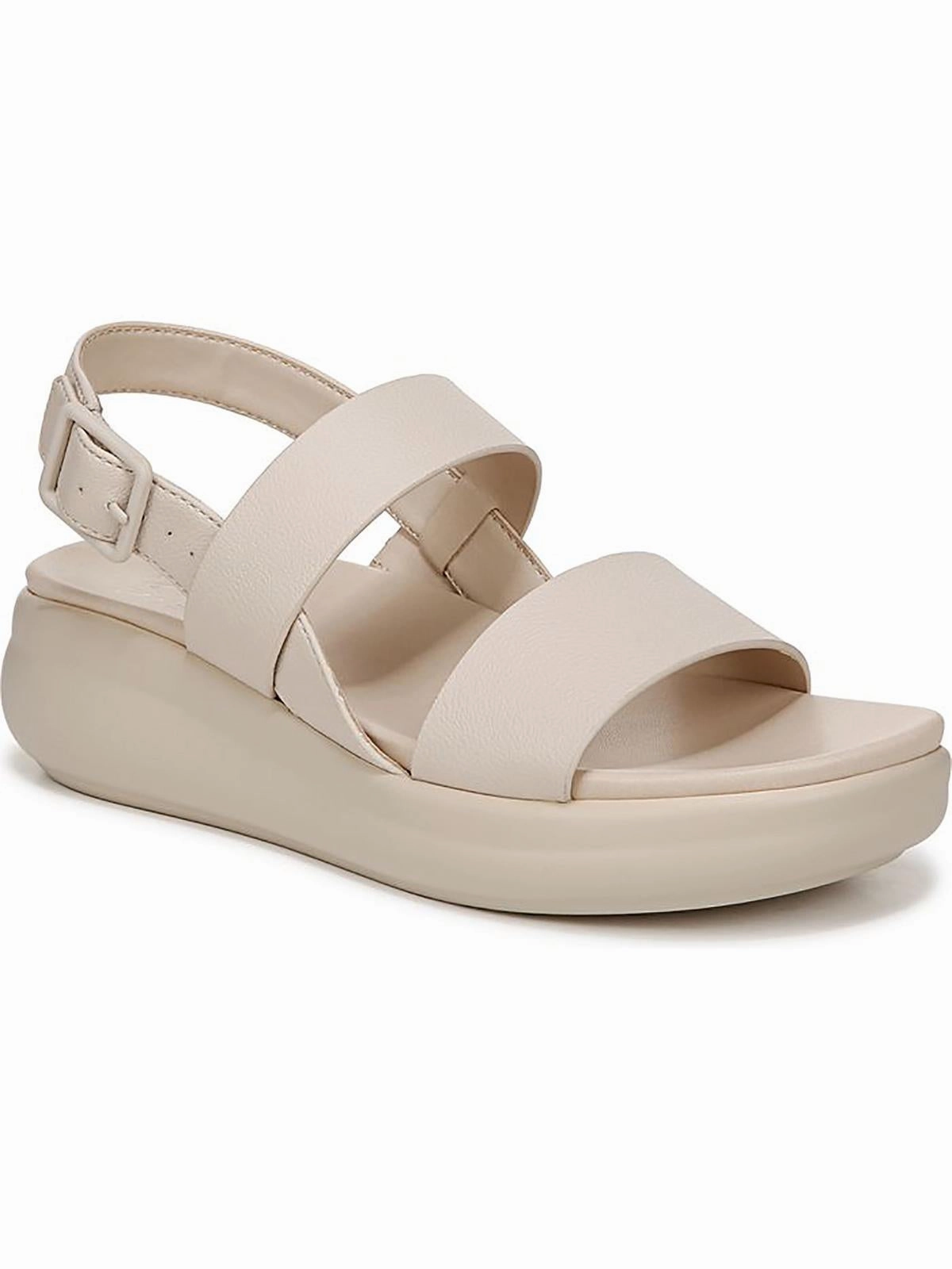Coast Womens Faux Leather Ankle Strap Slingback Sandals