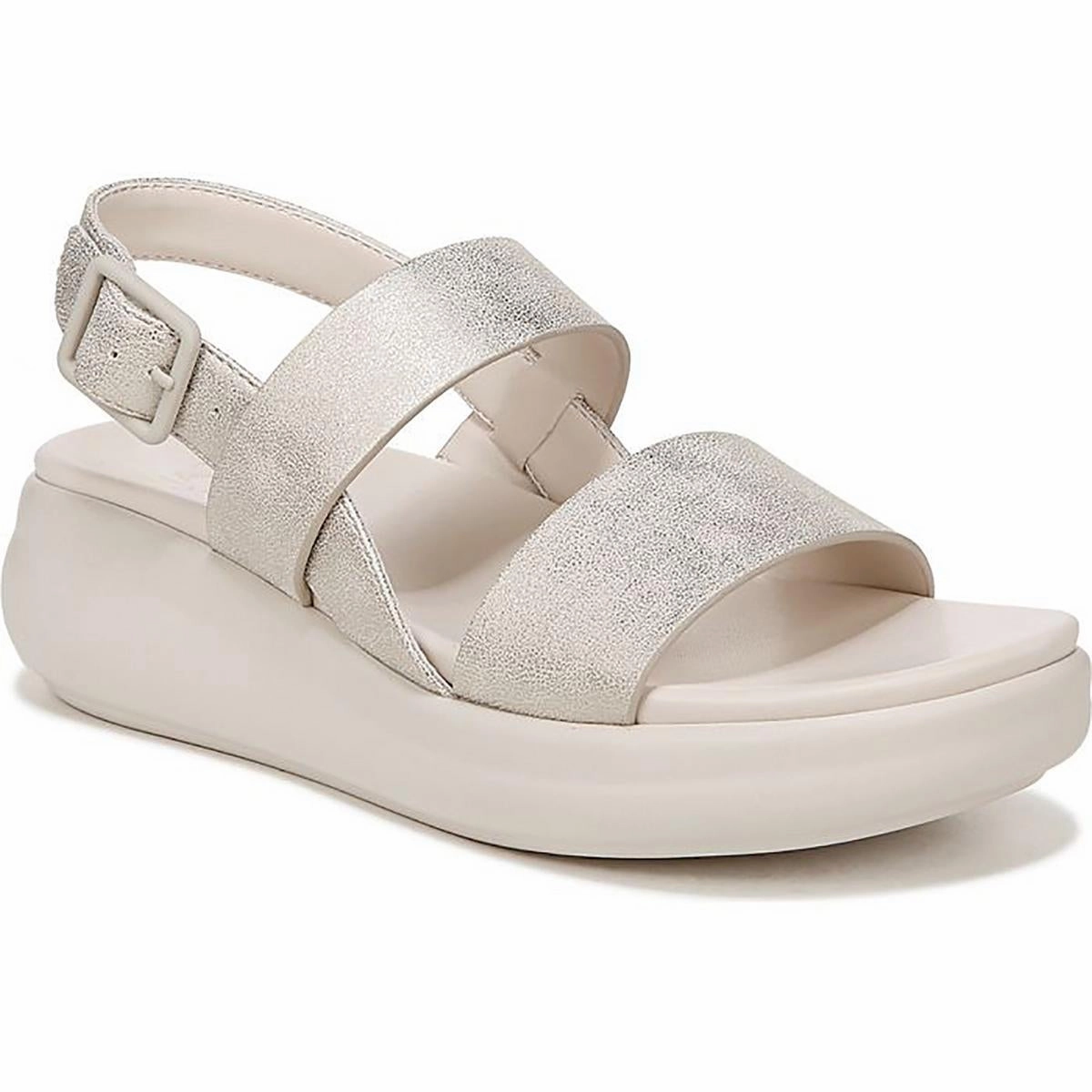 Coast Womens Faux Leather Ankle Strap Slingback Sandals