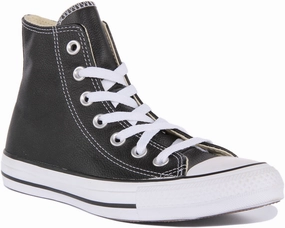 Converse 132170 CT All Star Hi Leather Trainer In Black Shoes Converse