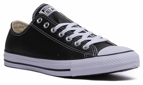 Converse 132174 CT All Star Low Leather Trainer In Black Shoes Converse