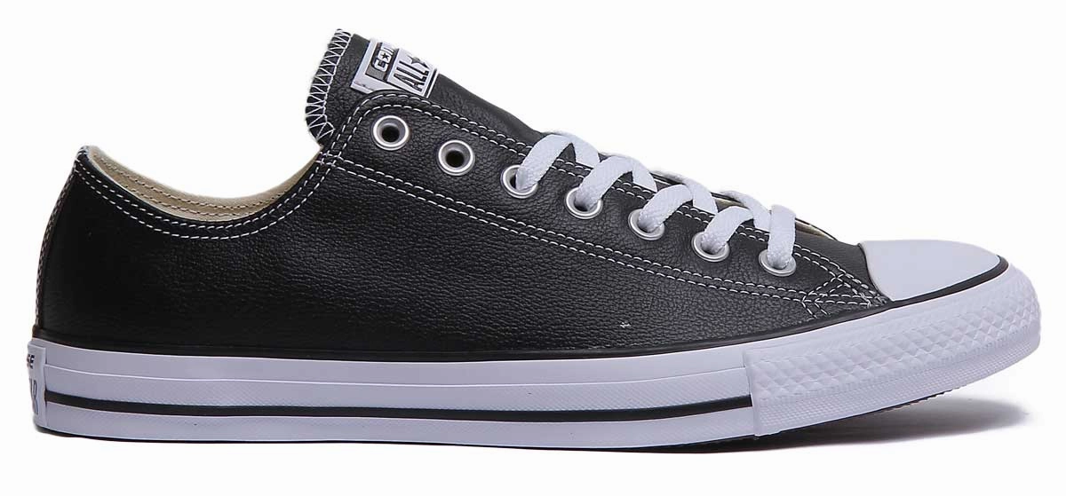 Converse 132174 CT All Star Low Leather Trainer In Black Shoes Converse