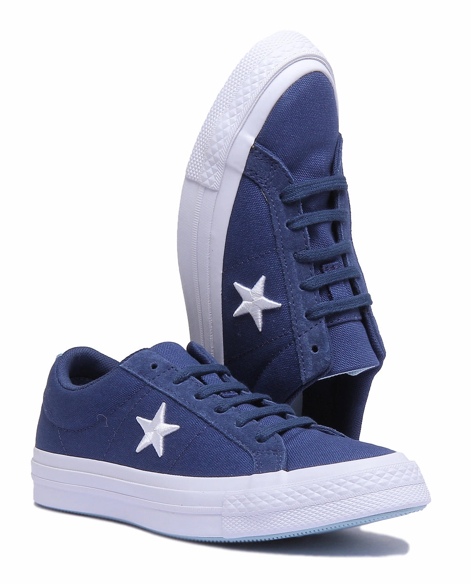 Converse 160598C One Star Low Trainer In Navy For Women Shoes Converse