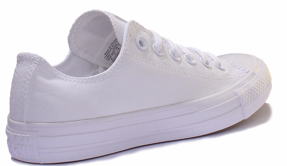 Converse 1U647 CT All Star Low Trainer In White Mono Shoes Converse