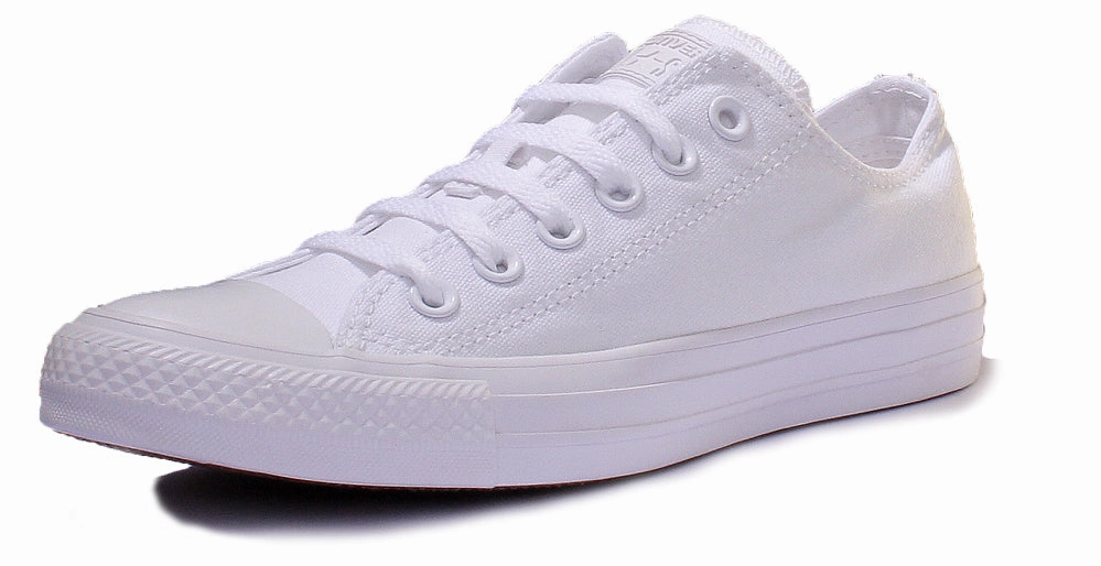 Converse 1U647 CT All Star Low Trainer In White Mono Shoes Converse
