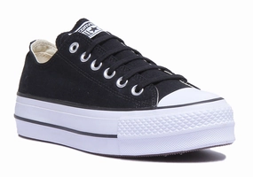 Converse 560250C CT All Star Low Platform Trainer In Black White For Women Shoes Converse