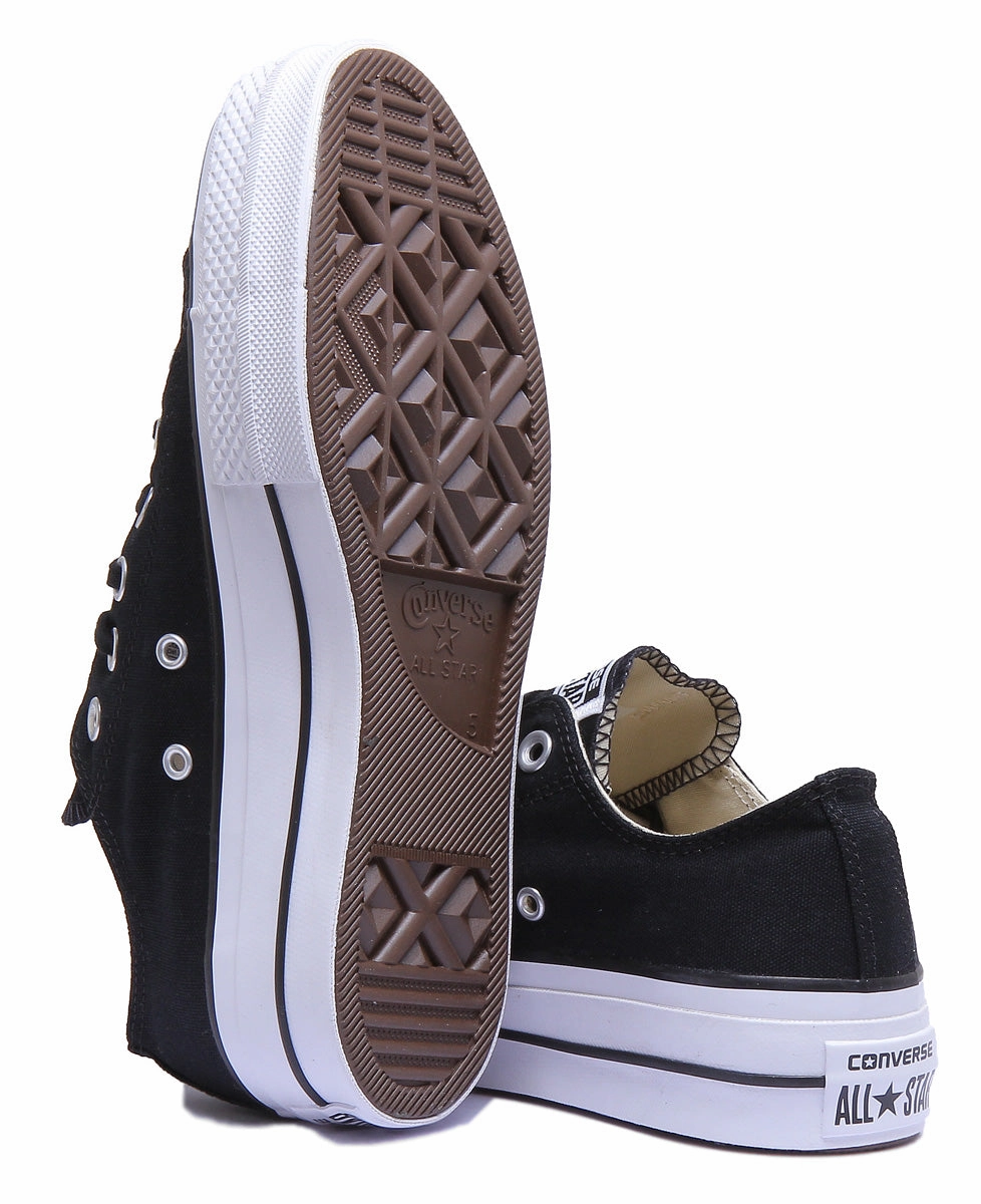 Converse 560250C CT All Star Low Platform Trainer In Black White For Women Shoes Converse