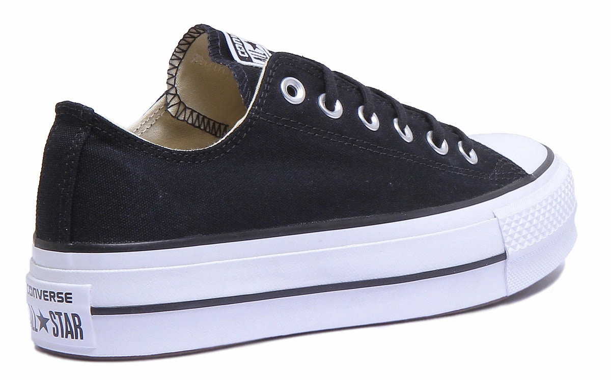 Converse 560250C CT All Star Low Platform Trainer In Black White For Women Shoes Converse