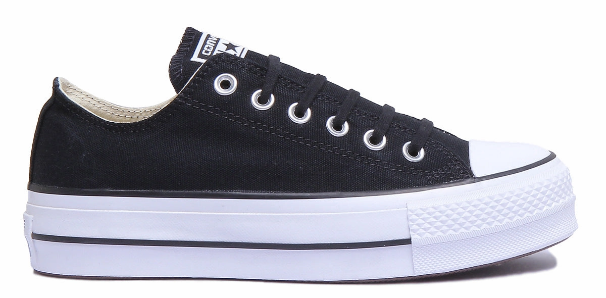 Converse 560250C CT All Star Low Platform Trainer In Black White For Women Shoes Converse