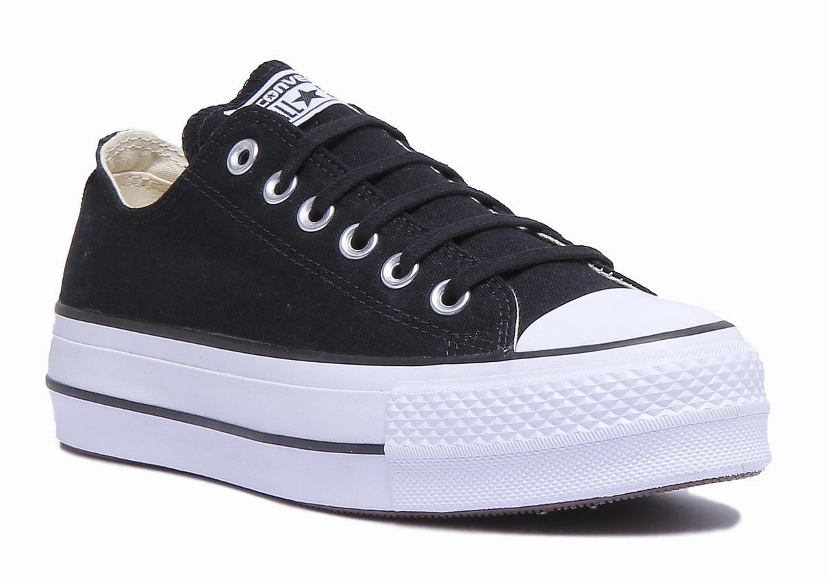 Converse 560250C CT All Star Low Platform Trainer In Black White For Women Shoes Converse