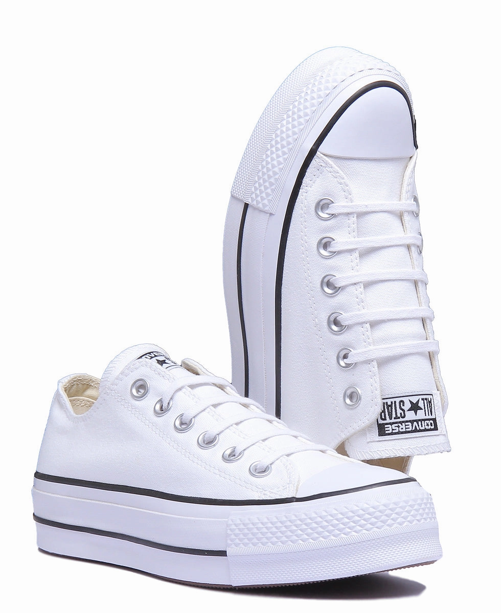 Converse 560251C CT All Star Low Platform Trainer In White Black For Women Shoes Converse