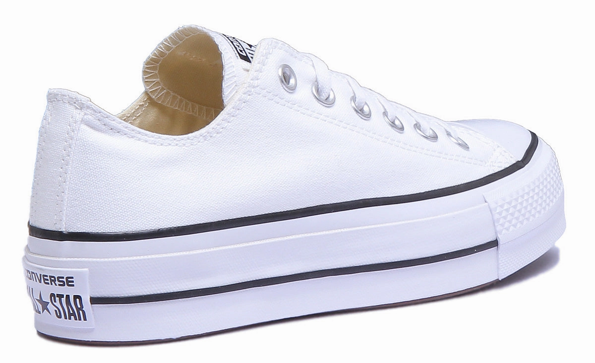 Converse 560251C CT All Star Low Platform Trainer In White Black For Women Shoes Converse