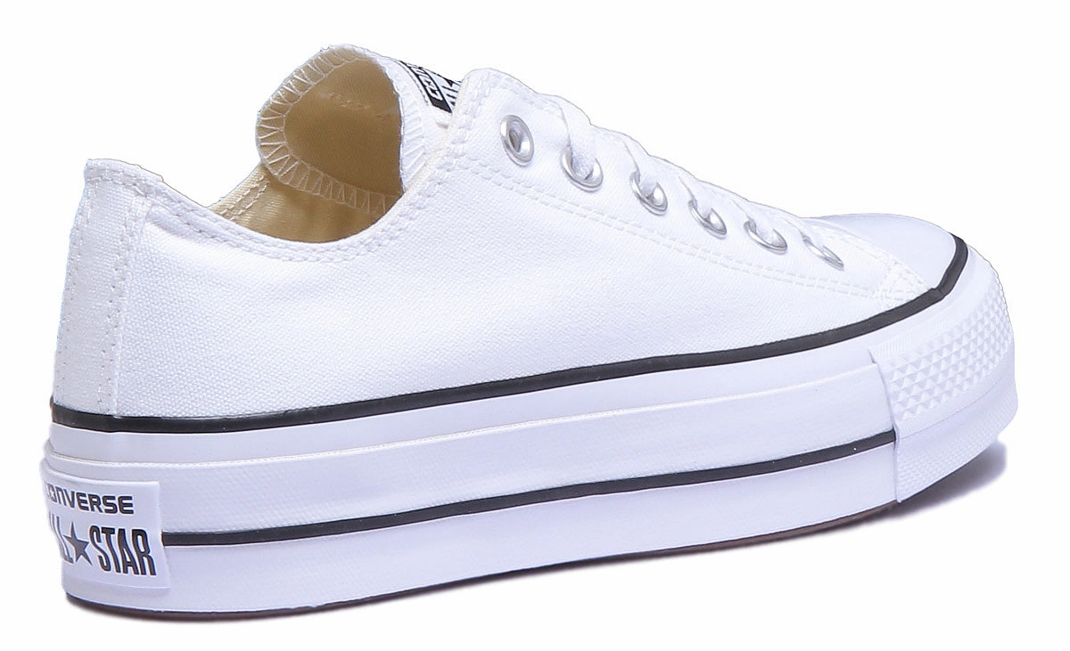 Converse 560251C CT All Star Low Platform Trainer In White Black For Women Shoes Converse
