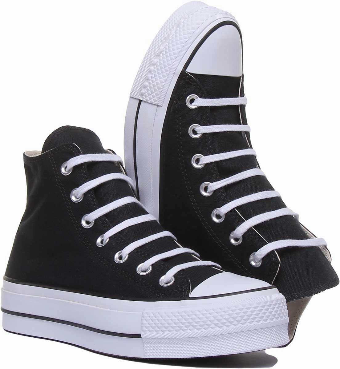 Converse 560845C CT All Star Hi Platform Trainer In Black White For Women Shoes Converse