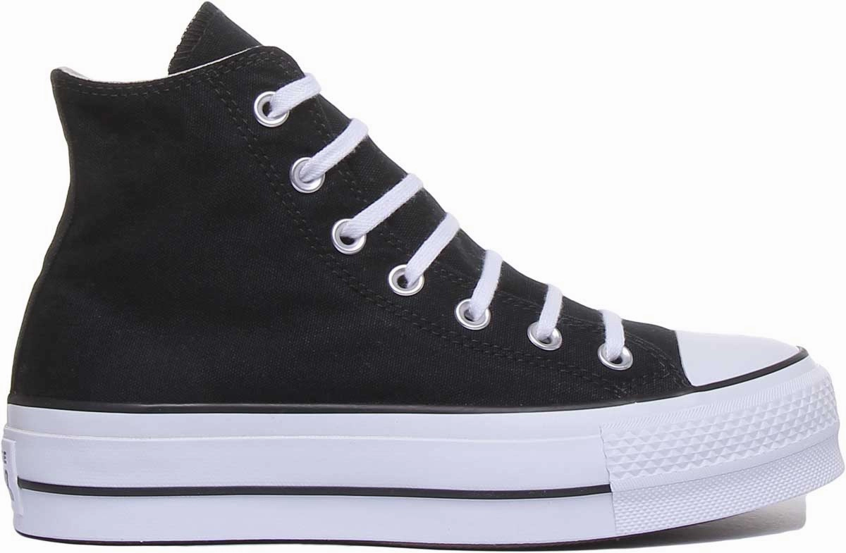 Converse 560845C CT All Star Hi Platform Trainer In Black White For Women Shoes Converse