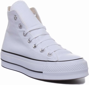 Converse 560846C CT All Star Hi Platform Trainer In White For Women Shoes Converse