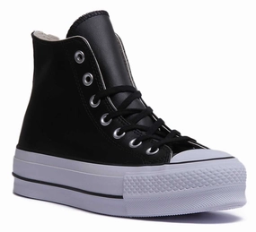 Converse 561675C CT All Star Hi Platform Trainer In Black White For Women Shoes Converse
