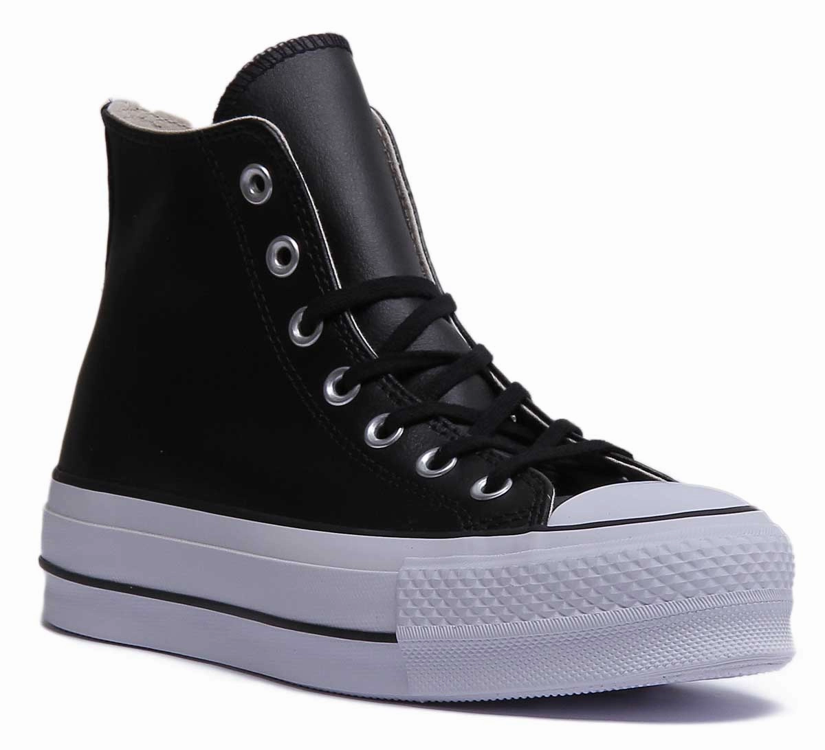 Converse 561675C CT All Star Hi Platform Trainer In Black White For Women Shoes Converse