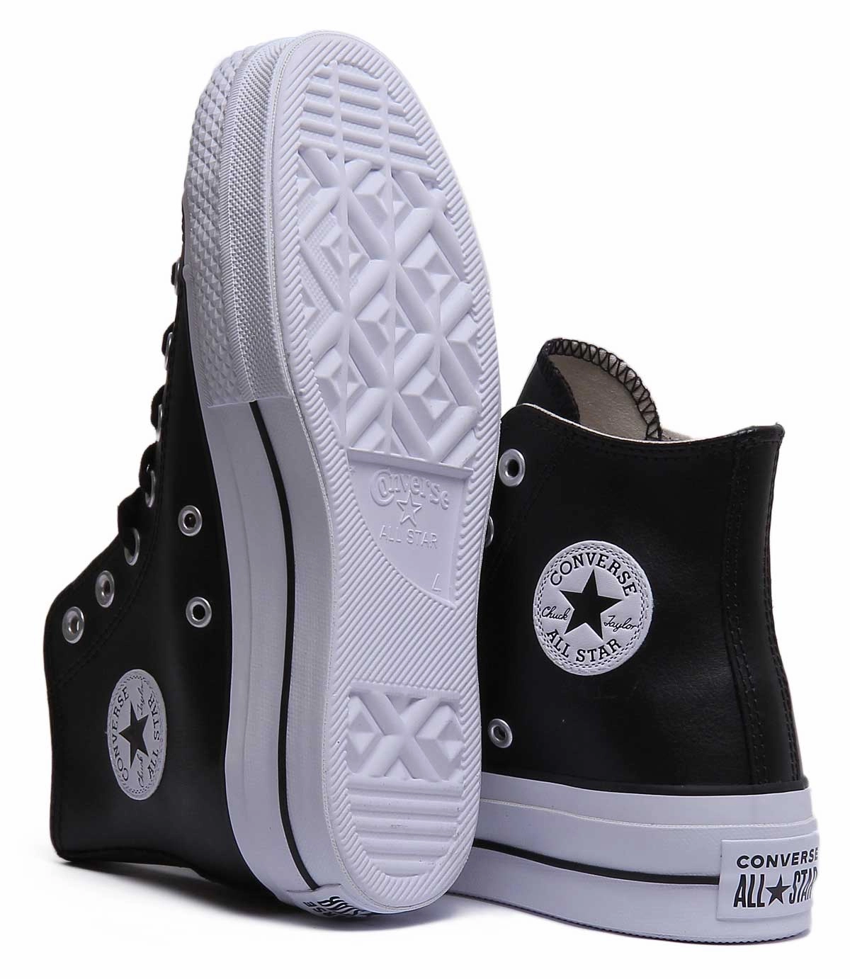Converse 561675C CT All Star Hi Platform Trainer In Black White For Women Shoes Converse