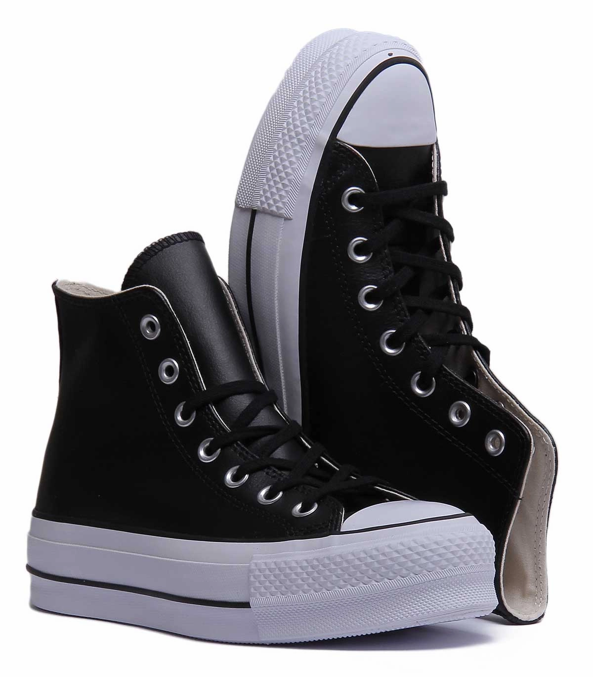 Converse 561675C CT All Star Hi Platform Trainer In Black White For Women Shoes Converse