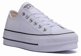 Converse 561680C CT All Star Low Platform Trainer In White Black For Women Shoes Converse
