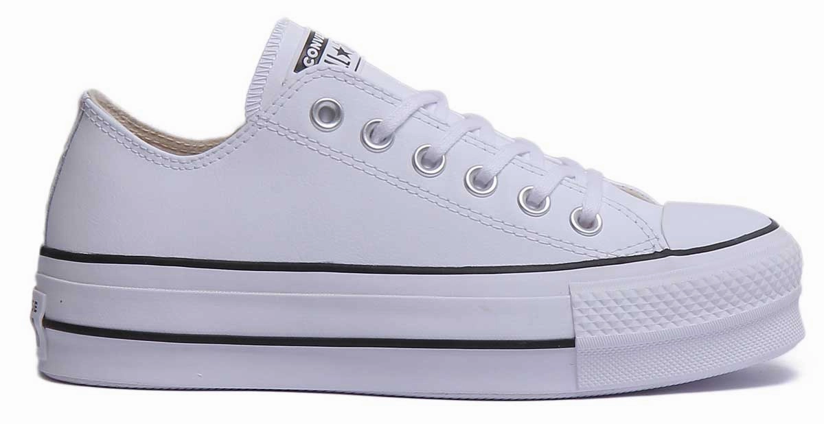 Converse 561680C CT All Star Low Platform Trainer In White Black For Women Shoes Converse